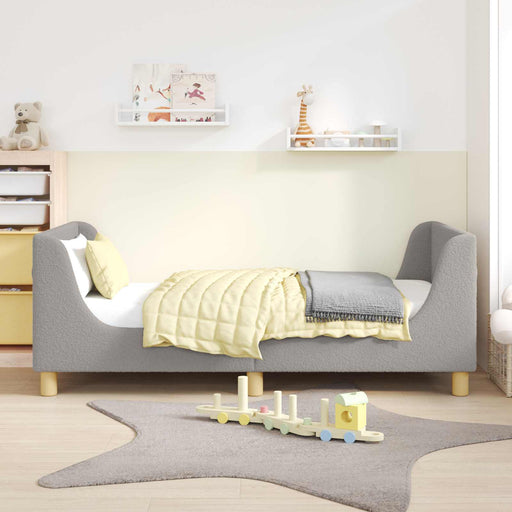 Cadru de pat pentru copii cu spătar Gri deschis 80 x 160 cm - WALTI WALTI