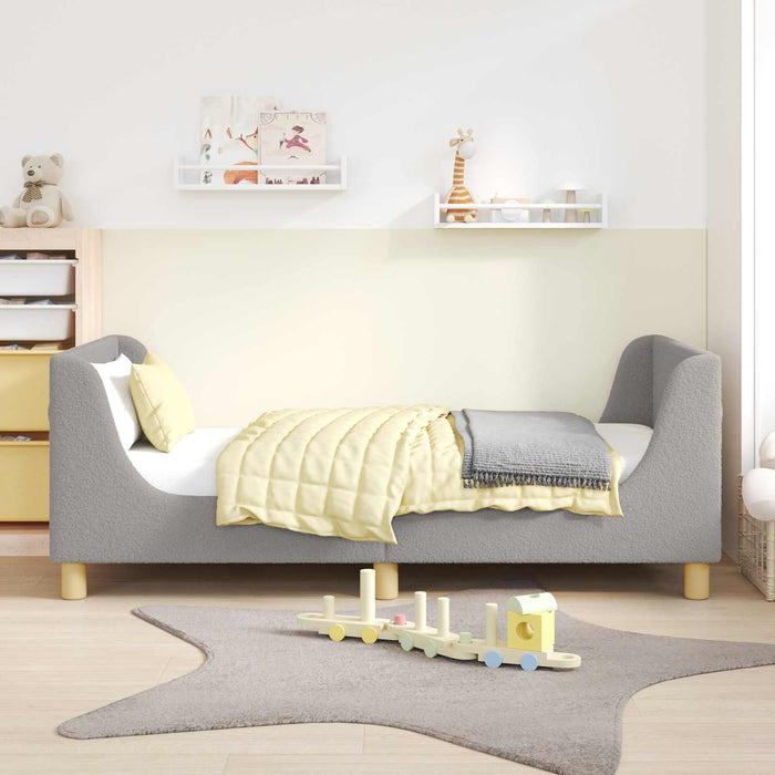 Cadru de pat pentru copii cu spătar Gri deschis 80 x 160 cm - WALTI WALTI