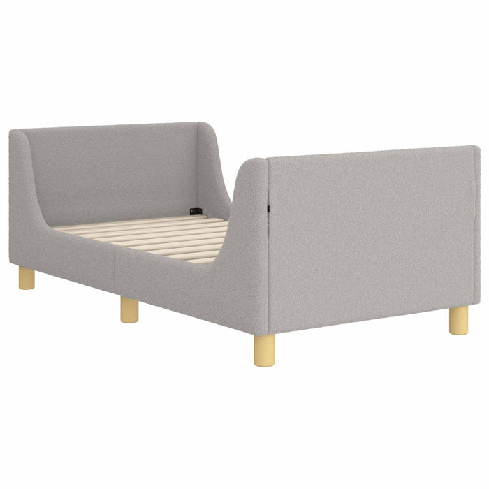 Cadru de pat pentru copii cu spătar Gri deschis 80 x 160 cm - WALTI WALTI