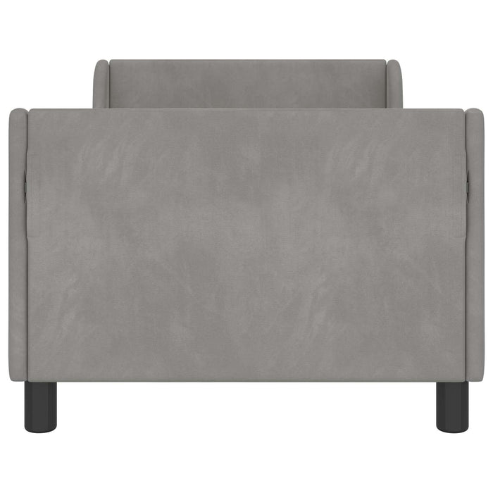Cadru de pat pentru copii cu spătar Gri deschis 80 x 160 cm - WALTI WALTI