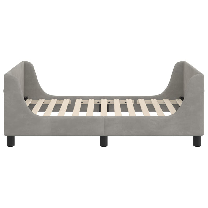 Cadru de pat pentru copii cu spătar Gri deschis 80 x 160 cm - WALTI WALTI