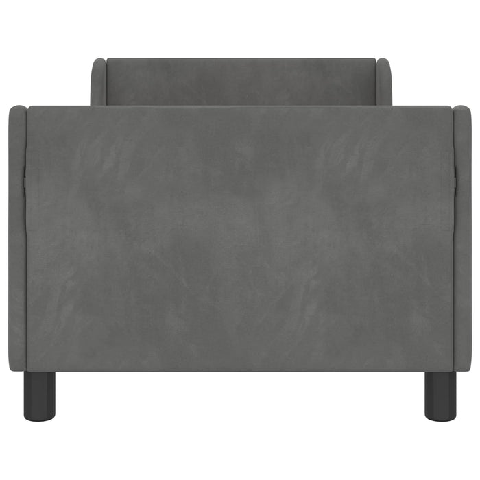 Cadru de pat pentru copii cu spătar Gri închis 80 x 160 cm - WALTI WALTI