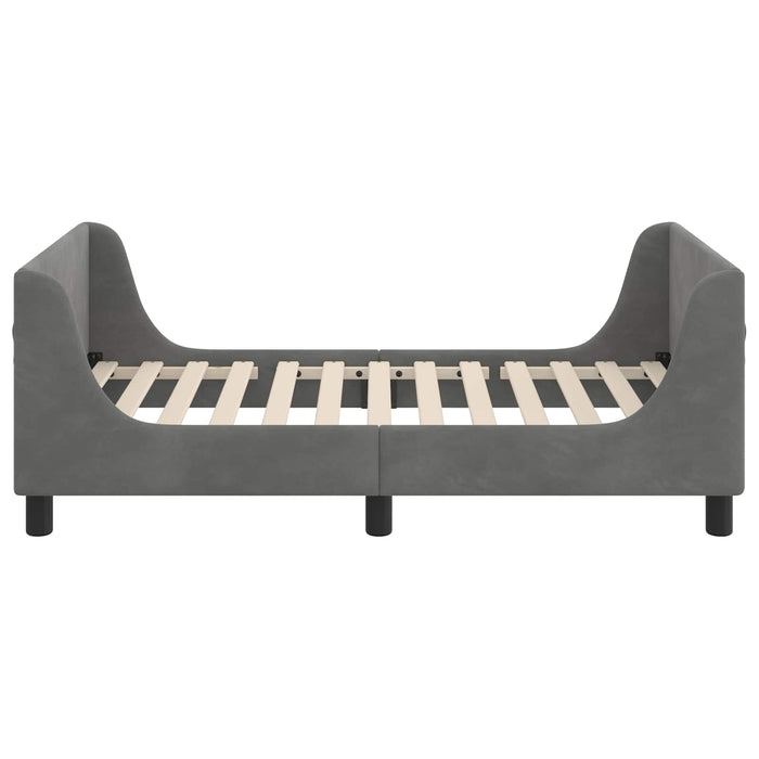 Cadru de pat pentru copii cu spătar Gri închis 80 x 160 cm - WALTI WALTI