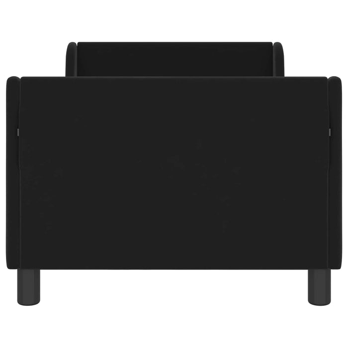 Cadru de pat pentru copii cu spătar Negru 80 x 160 cm Catifea - WALTI WALTI