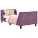 Cadru de pat pentru copii cu spătar Violet 80 x 160 cm Catifea - WALTI WALTI