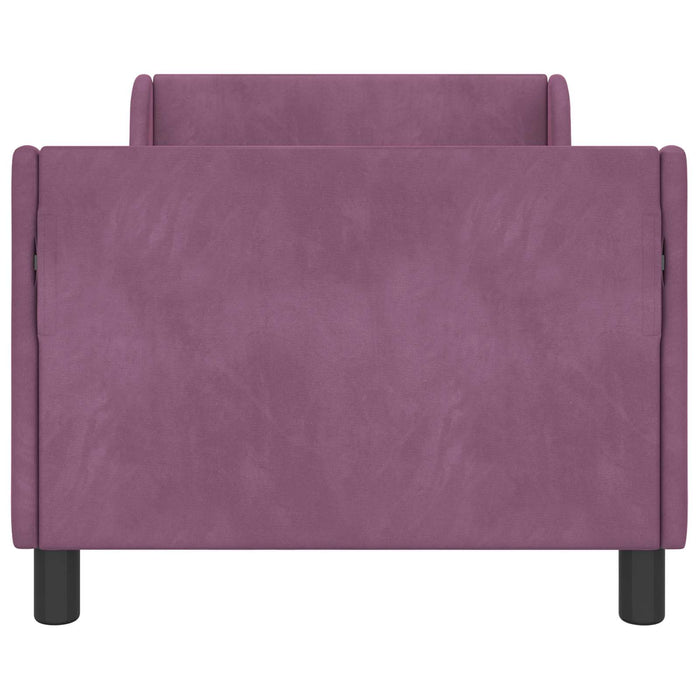 Cadru de pat pentru copii cu spătar Violet 80 x 160 cm Catifea - WALTI WALTI