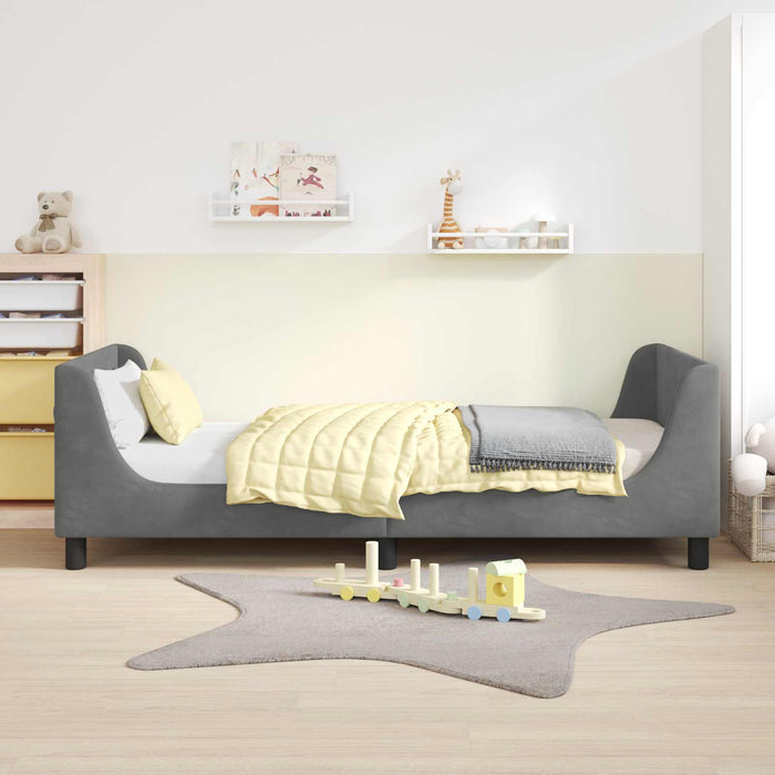 Cadru de pat pentru copii cu spătar Gri închis 80 x 200 cm - WALTI WALTI