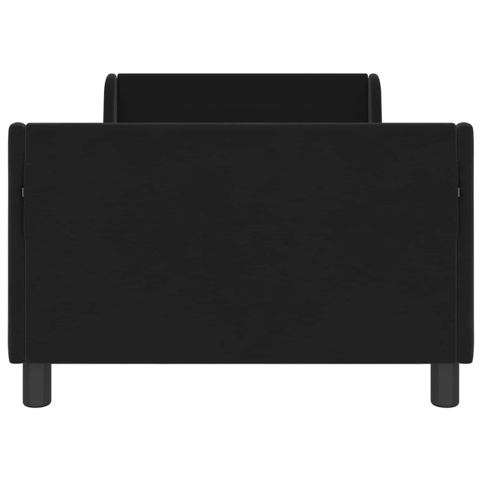 Cadru de pat pentru copii cu spătar Negru 80 x 200 cm Catifea - WALTI WALTI