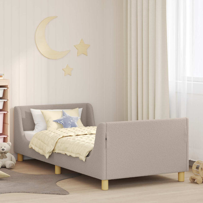 Cadru de pat pentru copii cu spătar Gri deschis 90 x 190 cm - WALTI WALTI