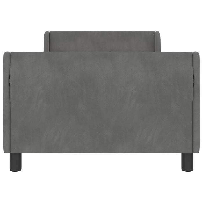 Cadru de pat pentru copii cu spătar Gri închis 90 x 190 cm - WALTI WALTI