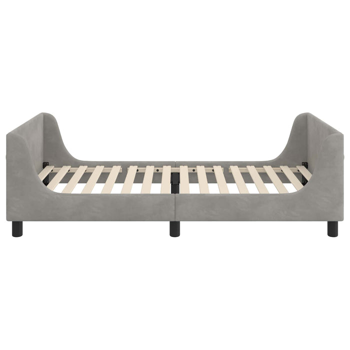 Cadru de pat pentru copii cu spătar Gri deschis 90 x 200 cm - WALTI WALTI