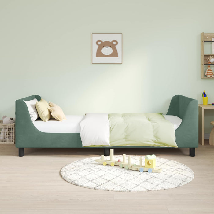 Cadru de pat pentru copii cu spătar Verde Mării 90 x 200 cm - WALTI WALTI