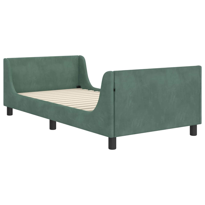 Cadru de pat pentru copii cu spătar Verde Mării 90 x 200 cm - WALTI WALTI