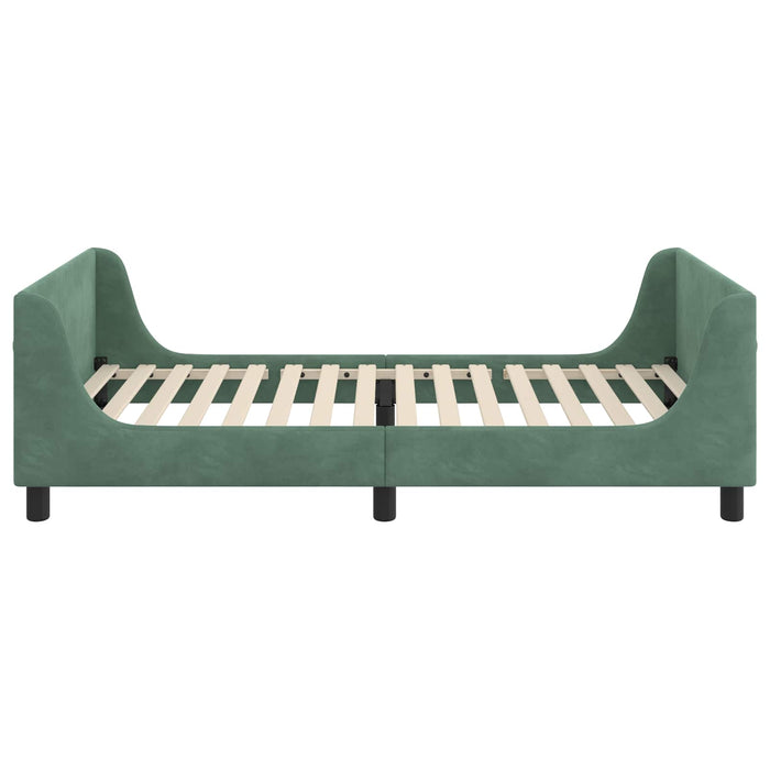 Cadru de pat pentru copii cu spătar Verde Mării 90 x 200 cm - WALTI WALTI