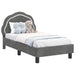 Cadru de pat pentru copii cu spătar Gri închis 70 x 140 cm - WALTI WALTI