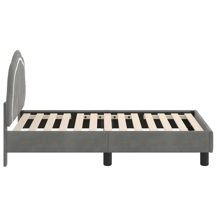 Cadru de pat pentru copii cu spătar Gri închis 70 x 140 cm - WALTI WALTI