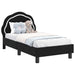 Cadru de pat pentru copii cu spătar Negru 70 x 140 cm Catifea - WALTI WALTI
