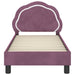 Cadru de pat pentru copii cu spătar Violet 70 x 140 cm Catifea - WALTI WALTI