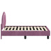 Cadru de pat pentru copii cu spătar Violet 70 x 140 cm Catifea - WALTI WALTI