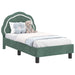 Cadru de pat pentru copii cu spătar Verde Mării 70 x 140 cm - WALTI WALTI