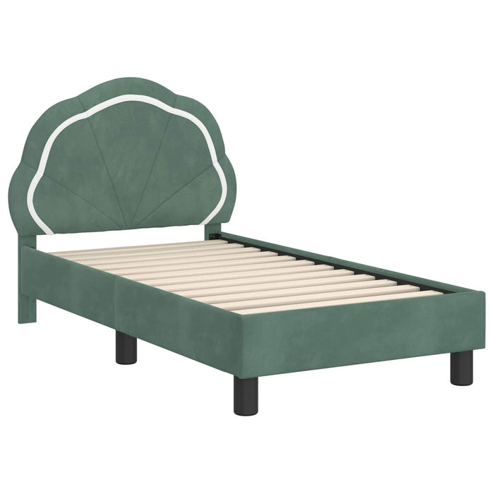 Cadru de pat pentru copii cu spătar Verde Mării 70 x 140 cm - WALTI WALTI