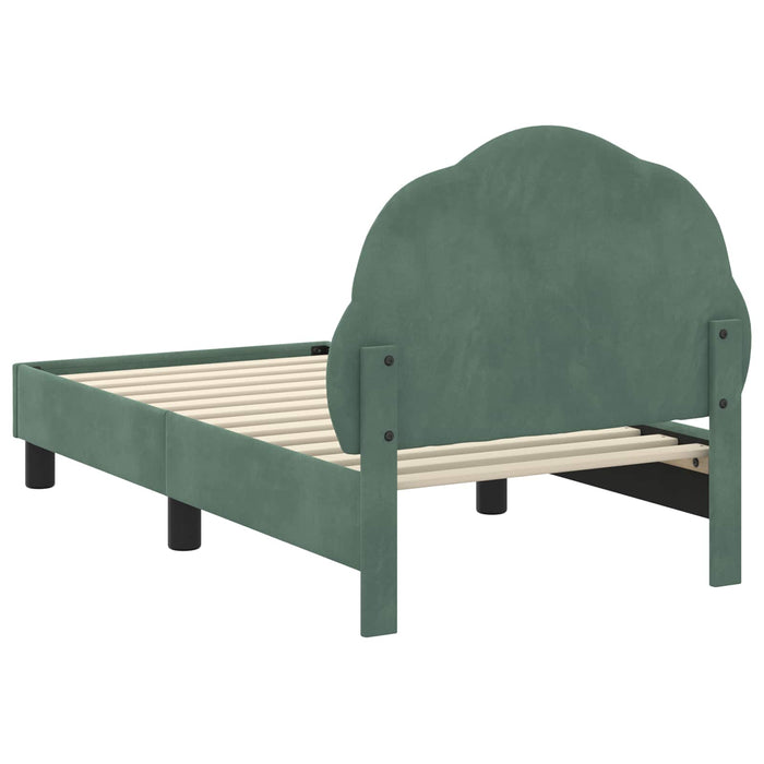 Cadru de pat pentru copii cu spătar Verde Mării 70 x 140 cm - WALTI WALTI