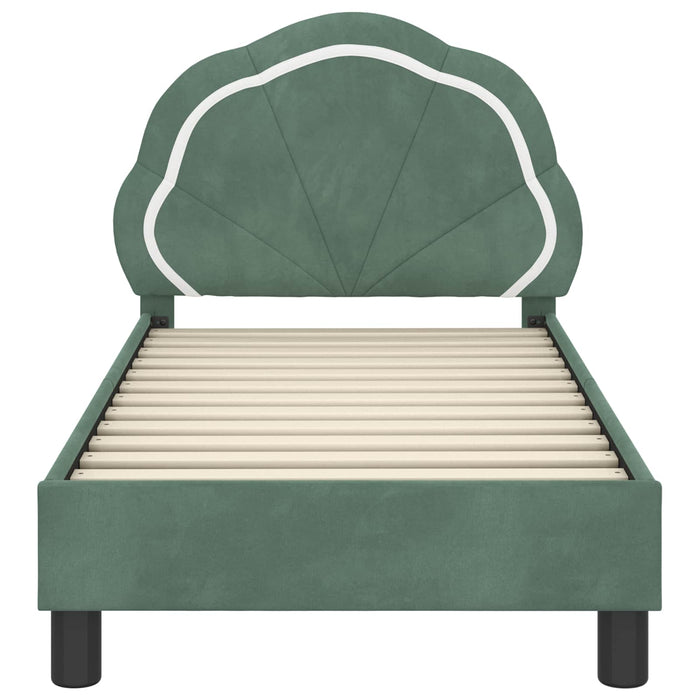 Cadru de pat pentru copii cu spătar Verde Mării 70 x 140 cm - WALTI WALTI