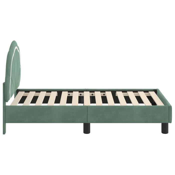 Cadru de pat pentru copii cu spătar Verde Mării 70 x 140 cm - WALTI WALTI