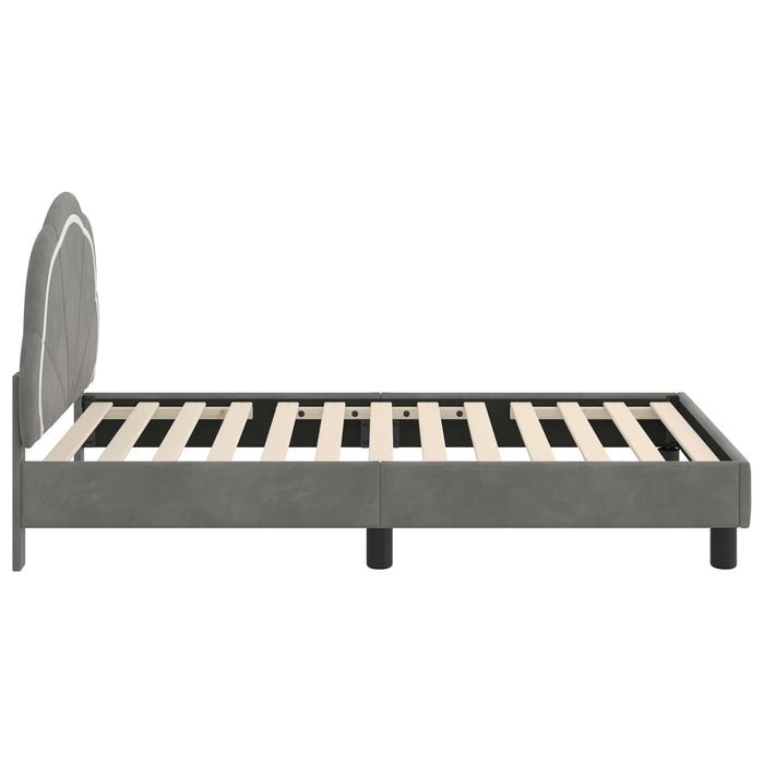 Cadru de pat pentru copii cu spătar Gri închis 80 x 160 cm - WALTI WALTI