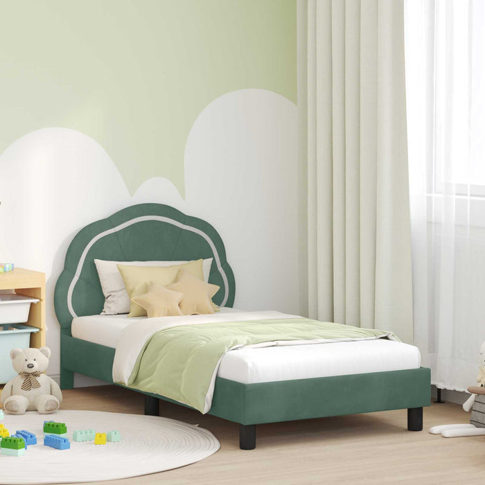 Cadru de pat pentru copii cu spătar Verde Mării 80 x 160 cm - WALTI WALTI