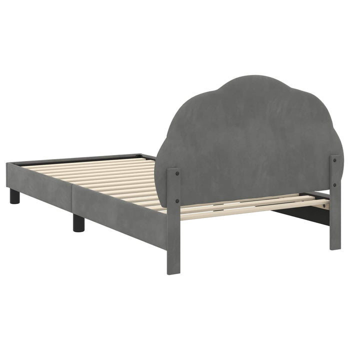 Cadru de pat pentru copii cu spătar Gri închis 80 x 200 cm - WALTI WALTI