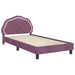 Cadru de pat pentru copii cu spătar Violet 90 x 190 cm Catifea - WALTI WALTI