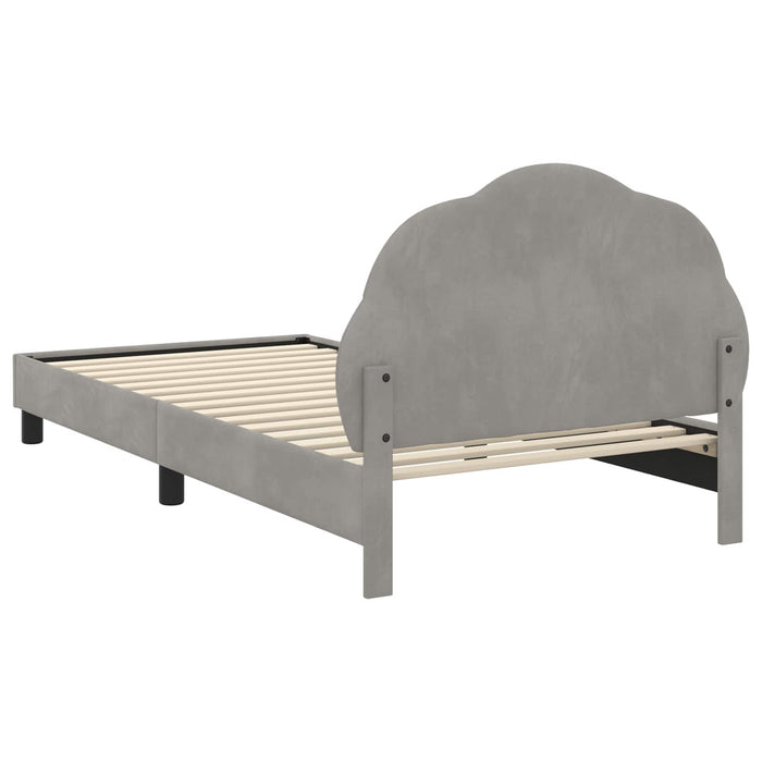 Cadru de pat pentru copii cu spătar Gri deschis 90 x 200 cm - WALTI WALTI