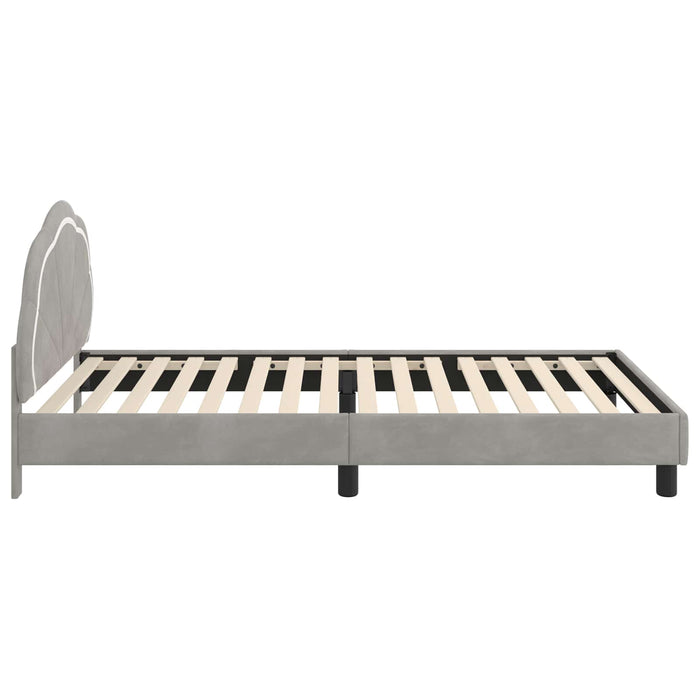 Cadru de pat pentru copii cu spătar Gri deschis 90 x 200 cm - WALTI WALTI