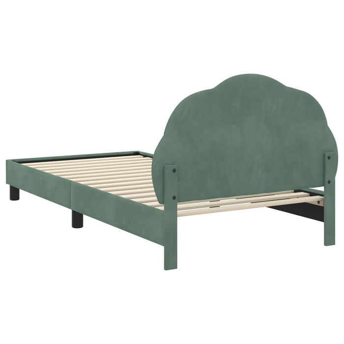 Cadru de pat pentru copii cu spătar Verde Mării 90 x 200 cm - WALTI WALTI