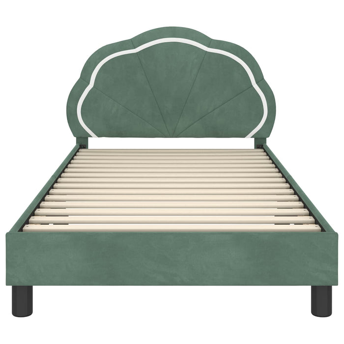 Cadru de pat pentru copii cu spătar Verde Mării 90 x 200 cm - WALTI WALTI
