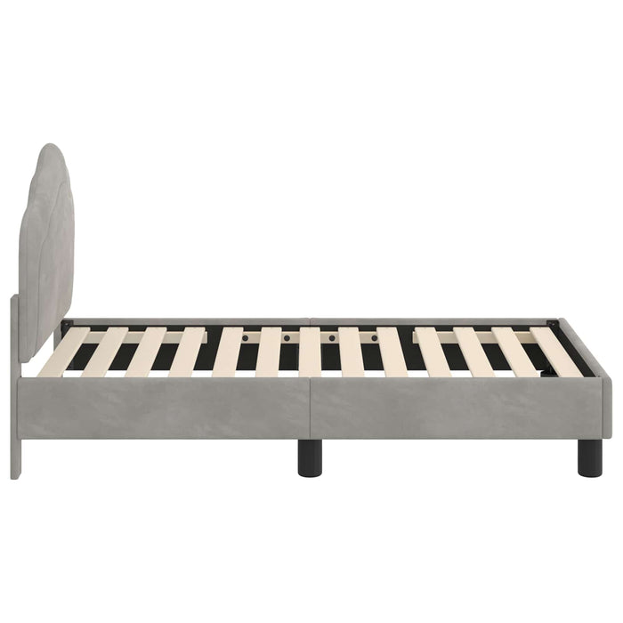 Cadru de pat pentru copii cu spătar Gri deschis 70 x 140 cm - WALTI WALTI