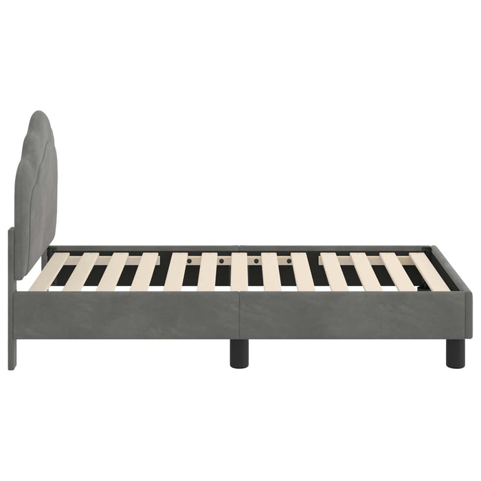 Cadru de pat pentru copii cu spătar Gri închis 70 x 140 cm - WALTI WALTI