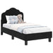 Cadru de pat pentru copii cu spătar Negru 70 x 140 cm Catifea - WALTI WALTI