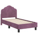 Cadru de pat pentru copii cu spătar Violet 70 x 140 cm Catifea - WALTI WALTI