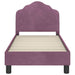 Cadru de pat pentru copii cu spătar Violet 70 x 140 cm Catifea - WALTI WALTI