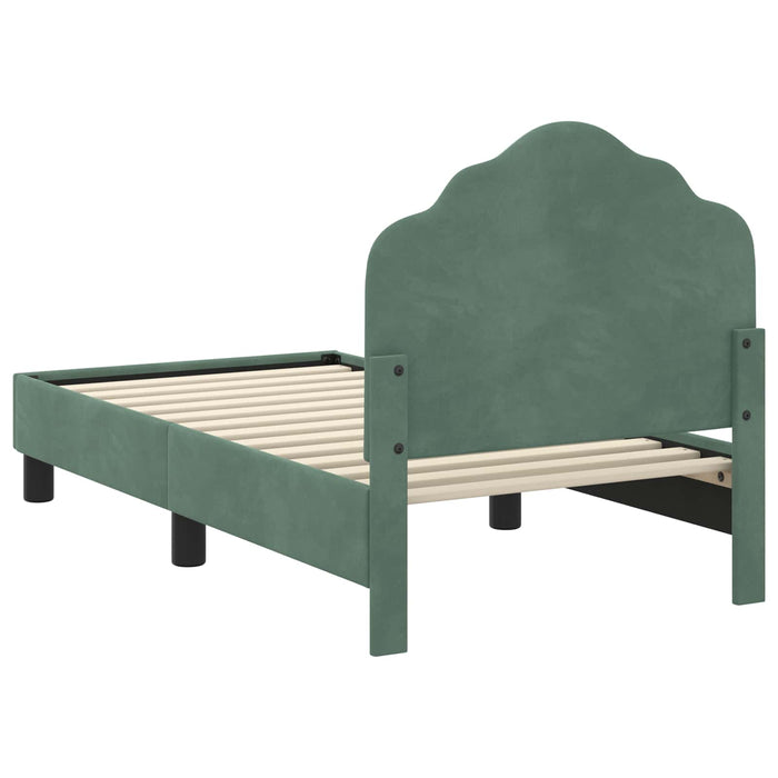 Cadru de pat pentru copii cu spătar Verde Mării 70 x 140 cm - WALTI WALTI