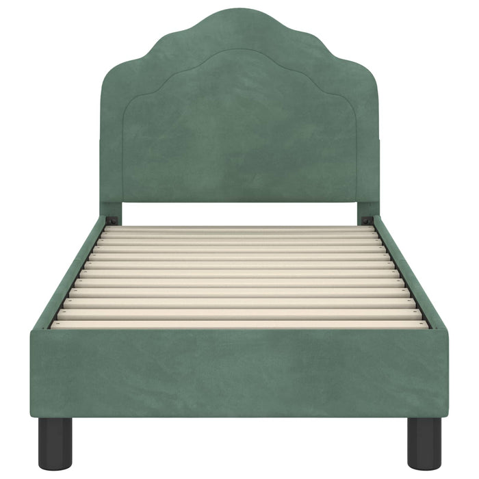 Cadru de pat pentru copii cu spătar Verde Mării 70 x 140 cm - WALTI WALTI