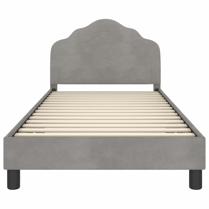 Cadru de pat pentru copii cu spătar Gri deschis 80 x 200 cm - WALTI WALTI