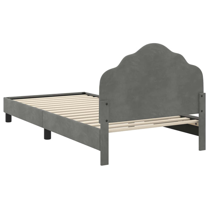 Cadru de pat pentru copii cu spătar Gri închis 80 x 200 cm - WALTI WALTI