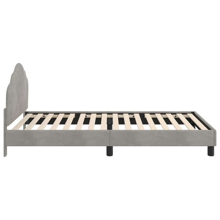 Cadru de pat pentru copii cu spătar Gri deschis 90 x 190 cm - WALTI WALTI