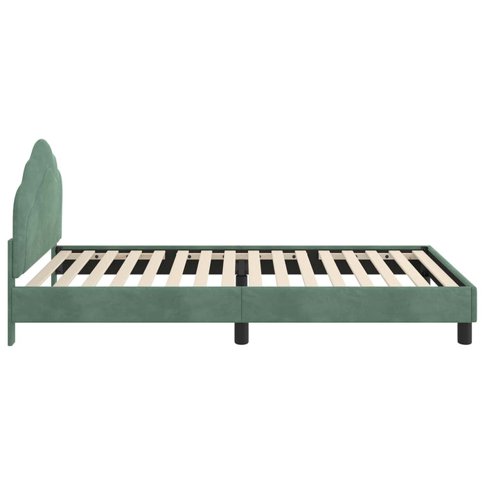 Cadru de pat pentru copii cu spătar Verde Mării 90 x 190 cm WALTI