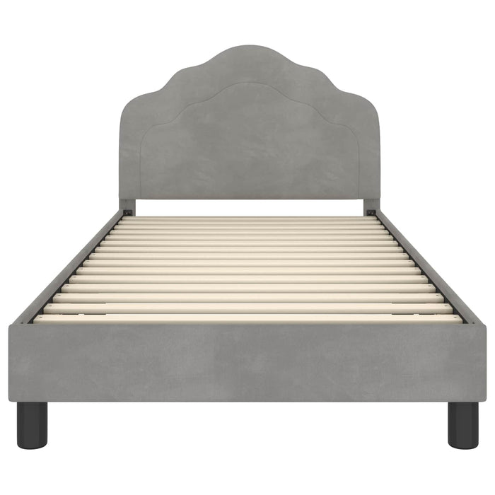 Cadru de pat pentru copii cu spătar Gri deschis 90 x 200 cm - WALTI WALTI