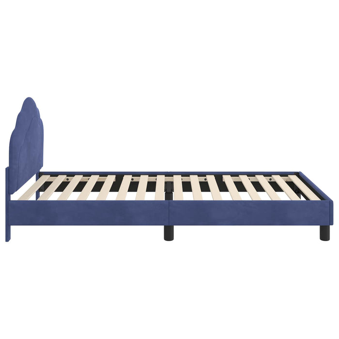 Cadru de pat pentru copii cu spătar Albastru Poliție - WALTI WALTI