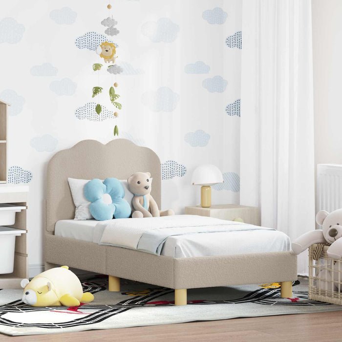 Cadru de pat pentru copii cu spătar Gri deschis 70 x 140 cm - WALTI WALTI
